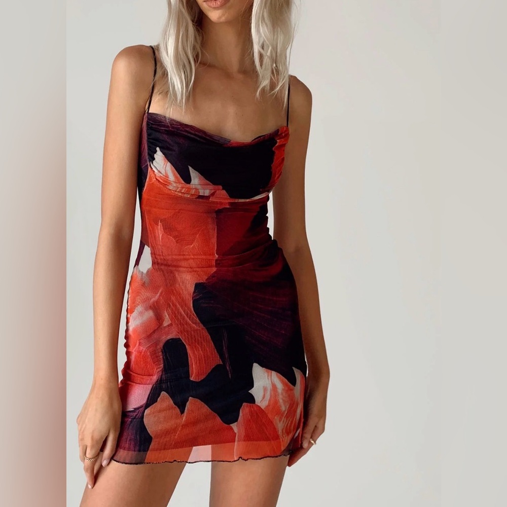 Princess Polly Red and Black Mini Dress